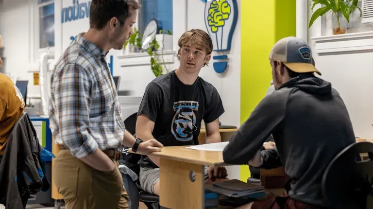 Students meet with Connor Horton of The Nature Conservancy