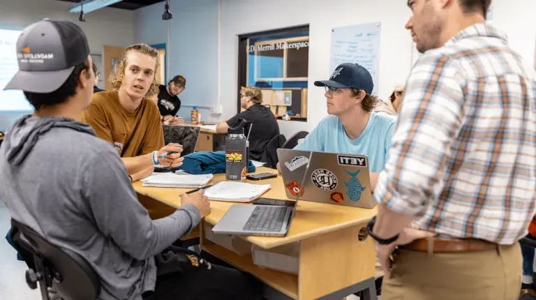 Students meet with Connor Horton of The Nature Conservancy